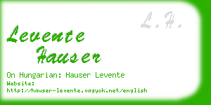 levente hauser business card